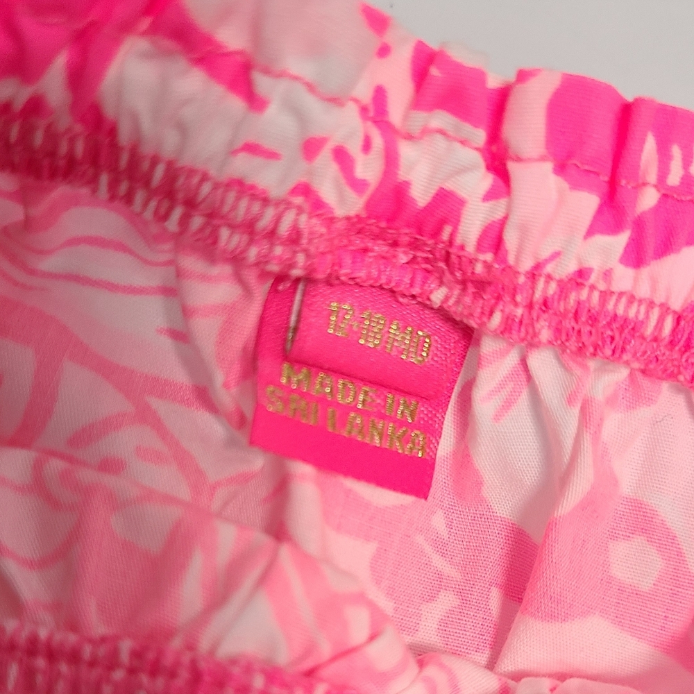 Lilly Pulitzer Pink Tropics Bunny Hop Print Diaper Cover Bloomer Sz 12-18mo - Picture 4 of 6